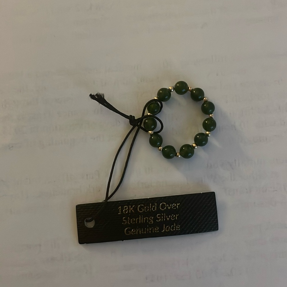 Beaded Jade ring.    NWT